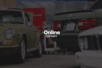 BNXN Online single cover art with classic cars and Online title