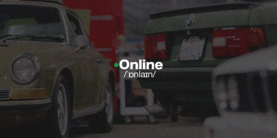 BNXN Online single cover art with classic cars and Online title
