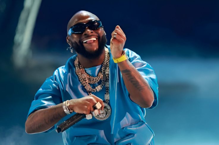 Davido performing on stage