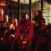 Mavo performing in pink hoodie and sunglasses for Find My Babe visualizer