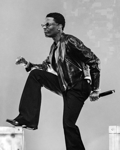 Wizkid performing on stage