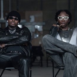 Blaqbonez and Asake on the set of the IKEBE 3000 video