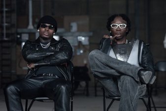Blaqbonez and Asake on the set of the IKEBE 3000 video