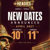The 18th Headies new dates flyer, April 10 and 11, 2027.